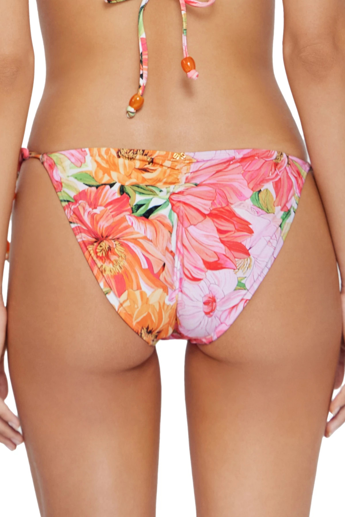 FLORAL Flora Embroidered Tie Side Hipster Bikini Bottom image number 2