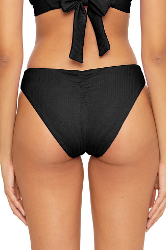 BLACK Adela Ruched Hipster Bikini Bottom