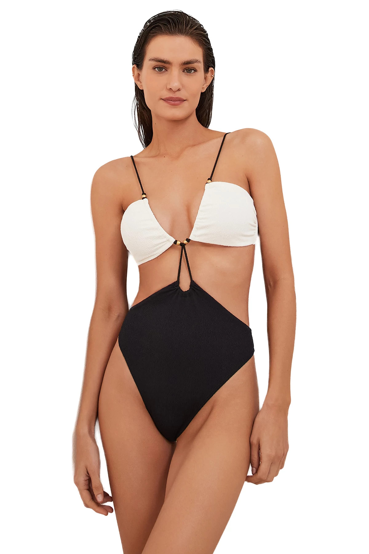 OFF WHITE Gi Cutout One Piece Swimsuit image number 1