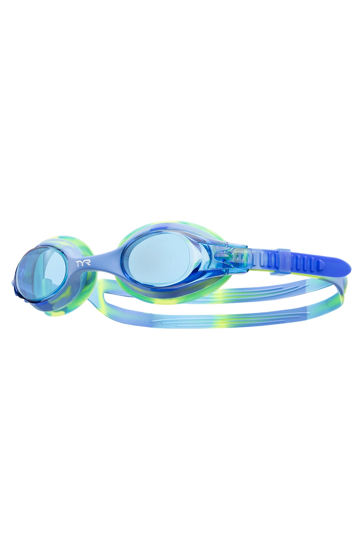 BLUE/GREEN Kids Swimple Tie Dye Goggles image number 1