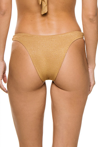 GOLDEN GLOW METALLIC Metallic California Brazilian Bikini Bottom