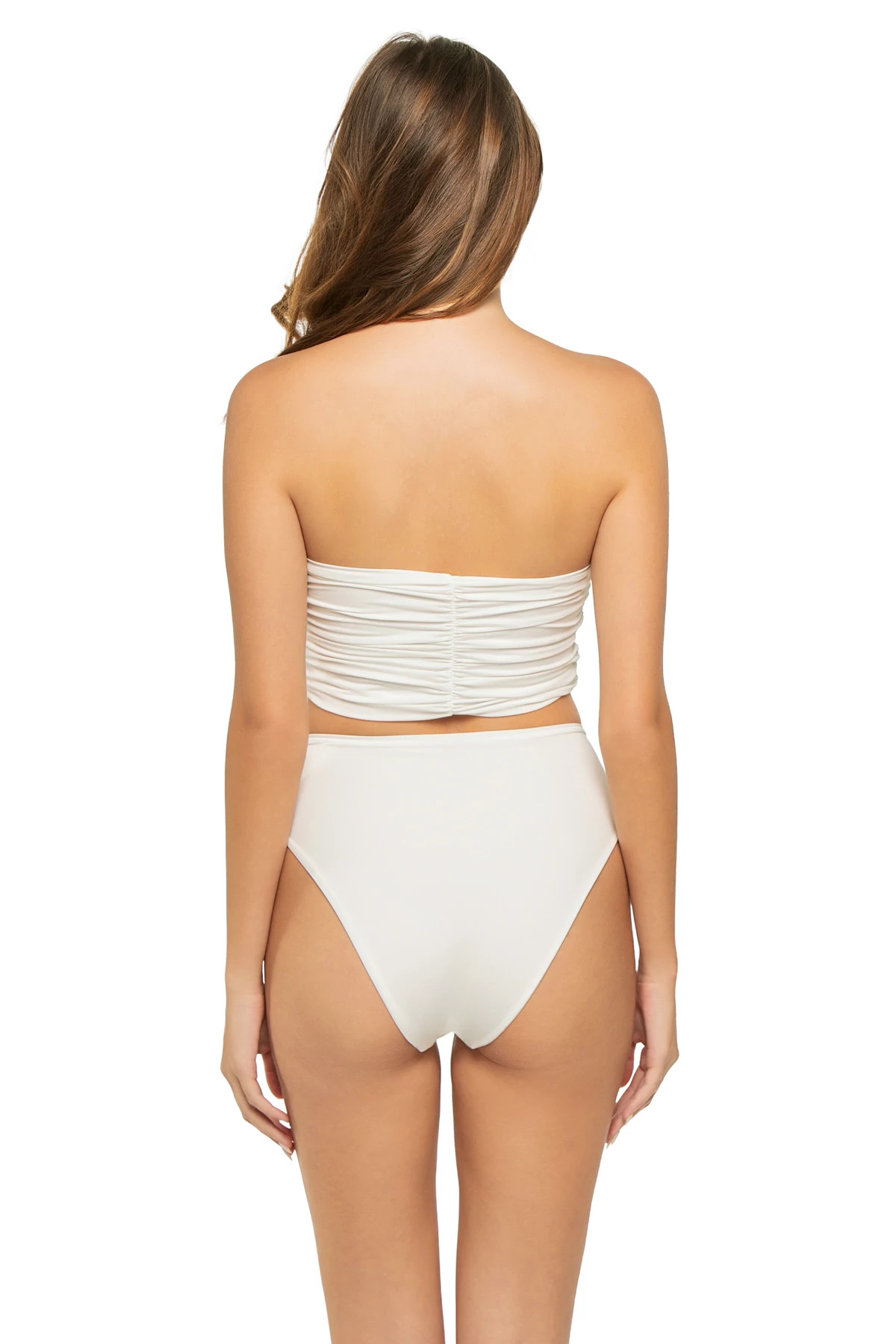 WHITE Melao Bandeau Bikini Set image number 2