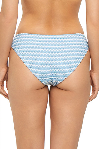 POWDER BLUE/WHITE Mesh Effect Hipster Bikini Bottom