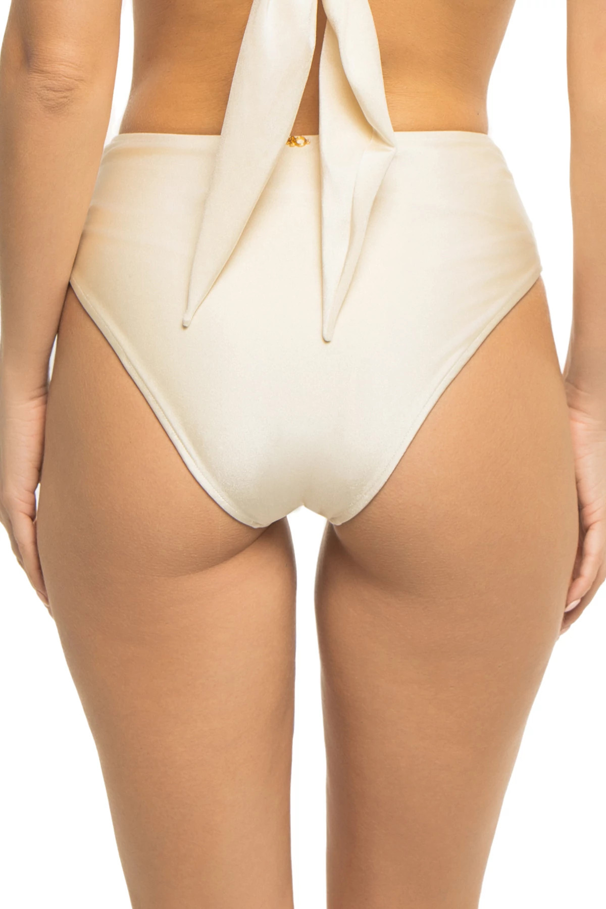 WHITE Daisy High Waist Bikini Bottom image number 2