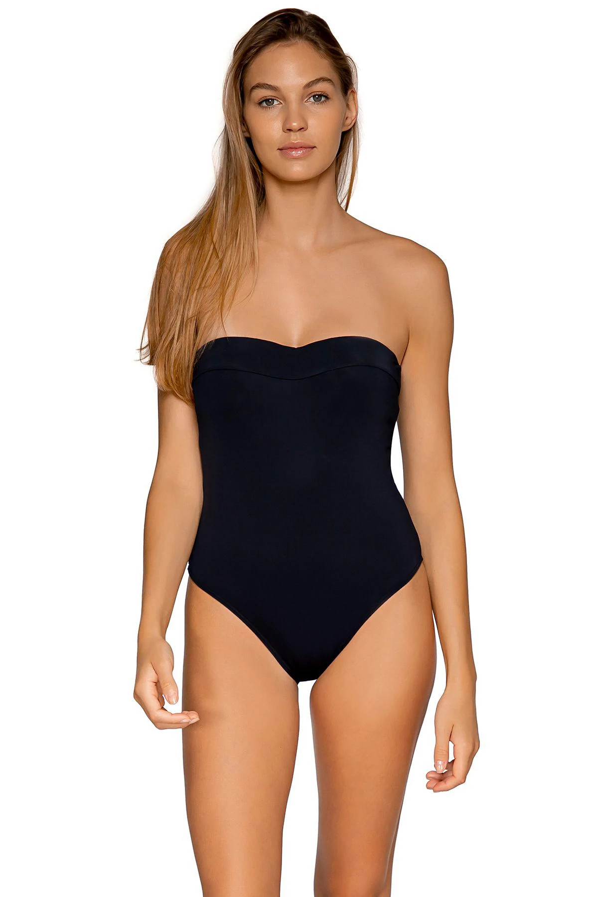 BLACK Marion Maillot Bandeau One Piece Swimsuit image number 1