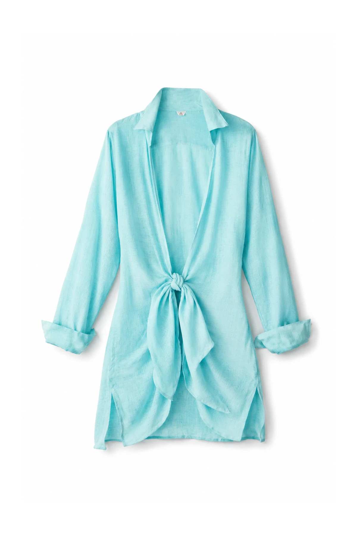 WATER Millie Long Sleeve Linen Cover Up image number 3