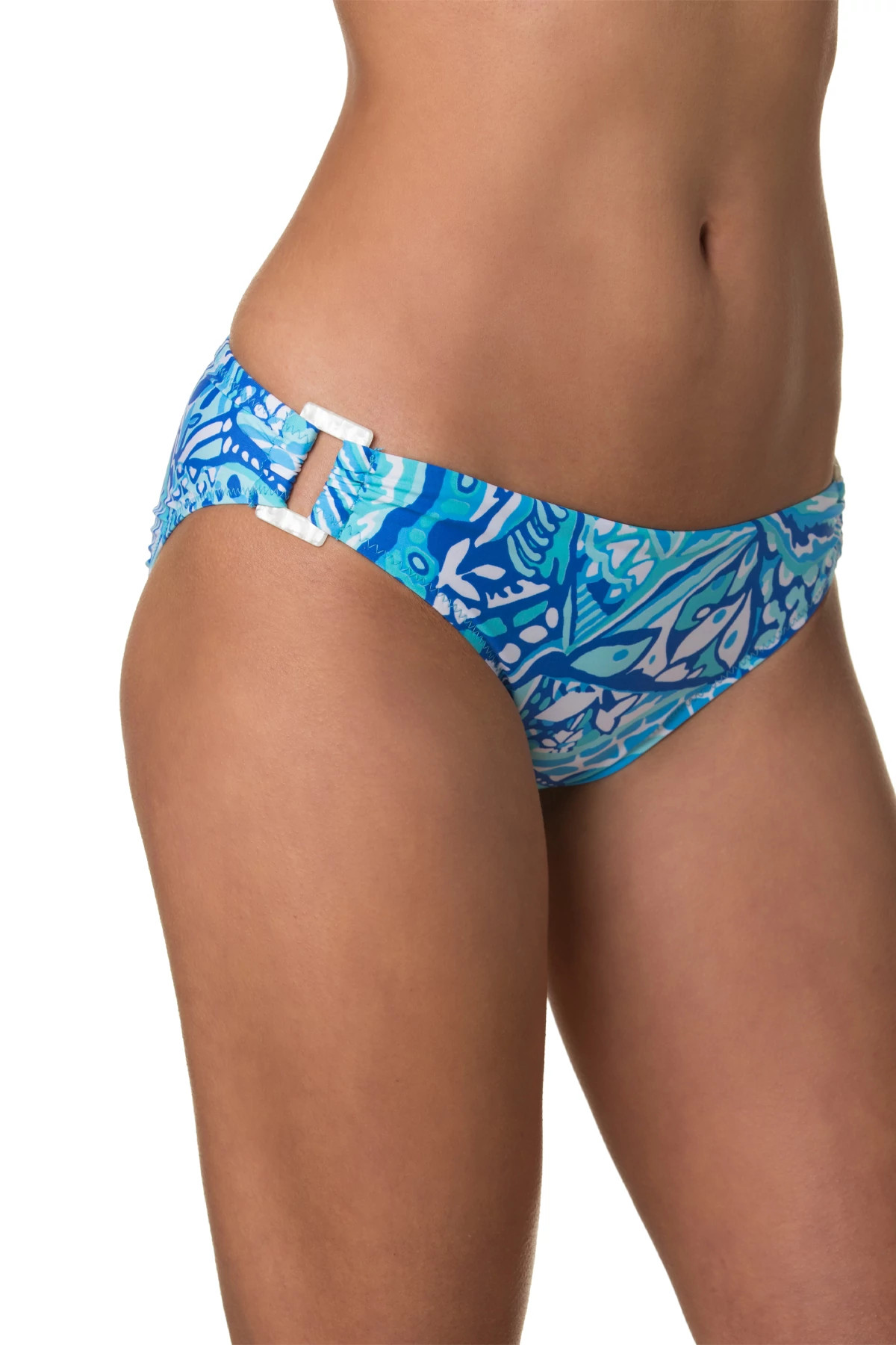 BLUE GROTTO Shell Tab Side Hipster Bikini Bottom image number 3