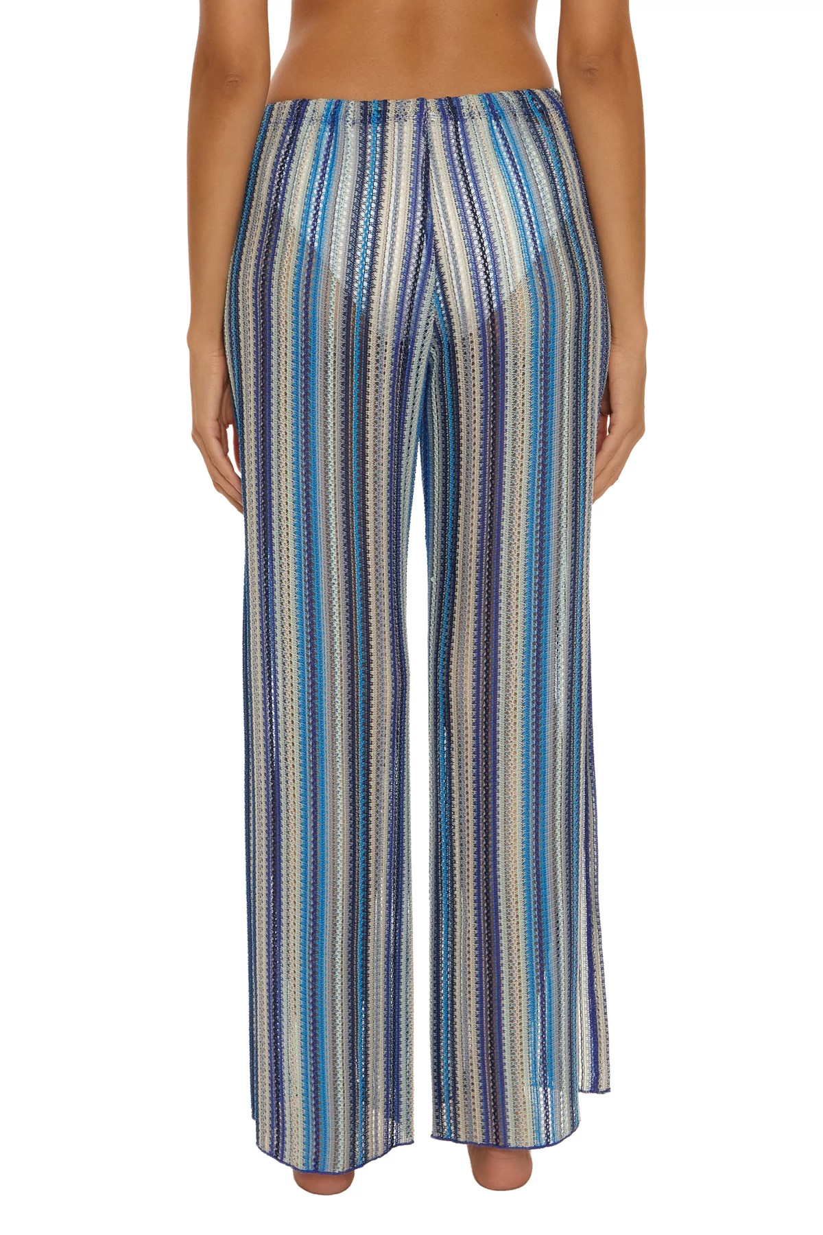 TRUE BLUE Seaside Striped Knit Cover Up Pants image number 3