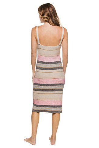 OATMEAL Malibu Stripe Midi Dress