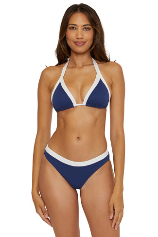 NAVY Courtside Triangle Bikini Top
