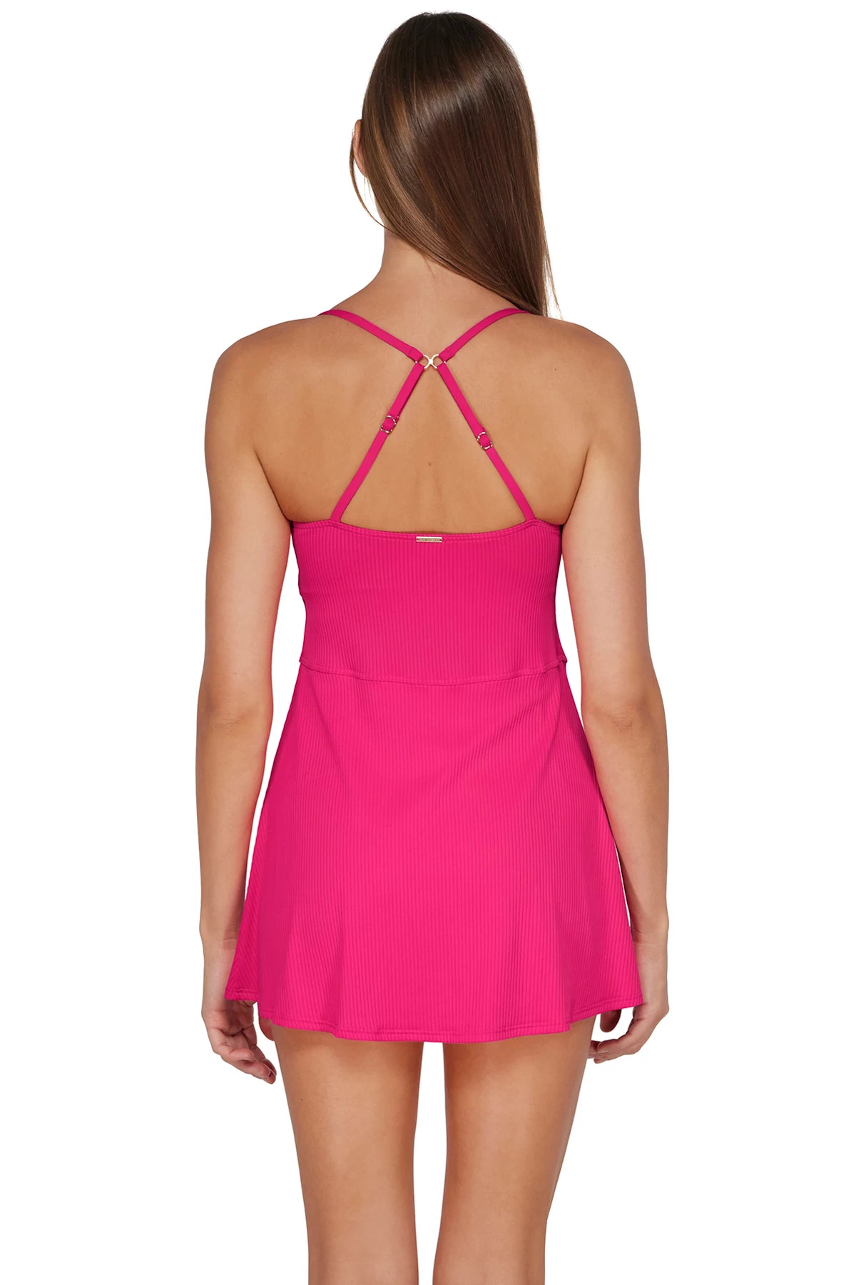 BEGONIA SANDBAR RIB Naomi Swim Dress image number 2