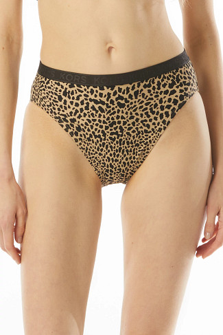 KHAKI High Waist Bikini Bottom
