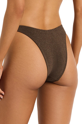 WALNUT LUREX The Scene Lurex Bikini Bottom