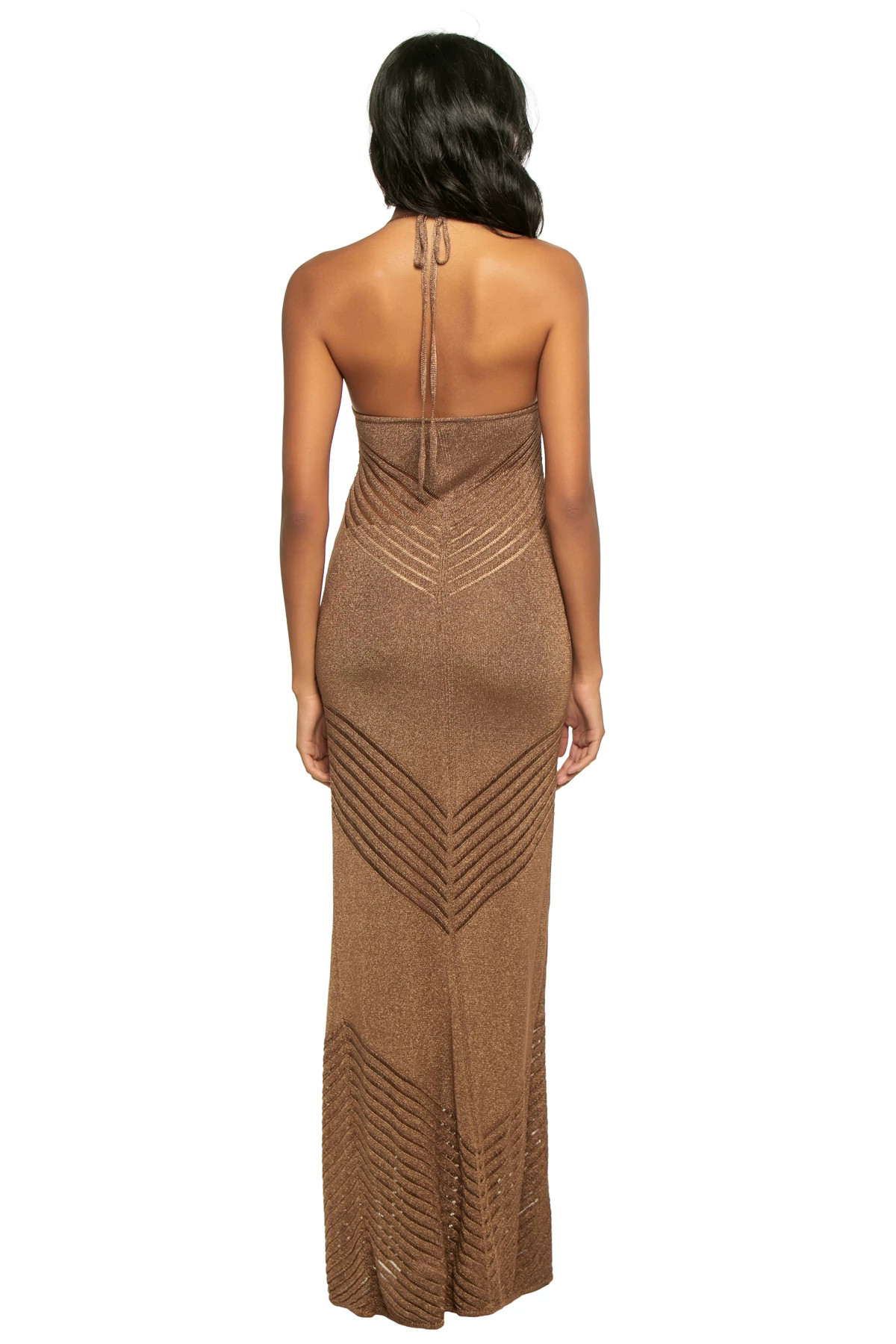 TRUFFLE Roma Halter Maxi Dress image number 2