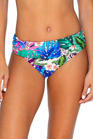 ISLAND SAFARI Unforgettable Shirred Banded Bikini Bottom