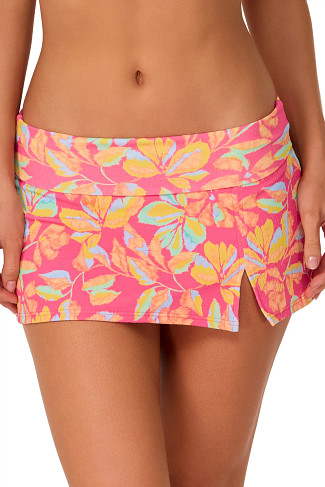 MAGIC HOUR CREPE Allison Side Slit Foldover Swim Skirt