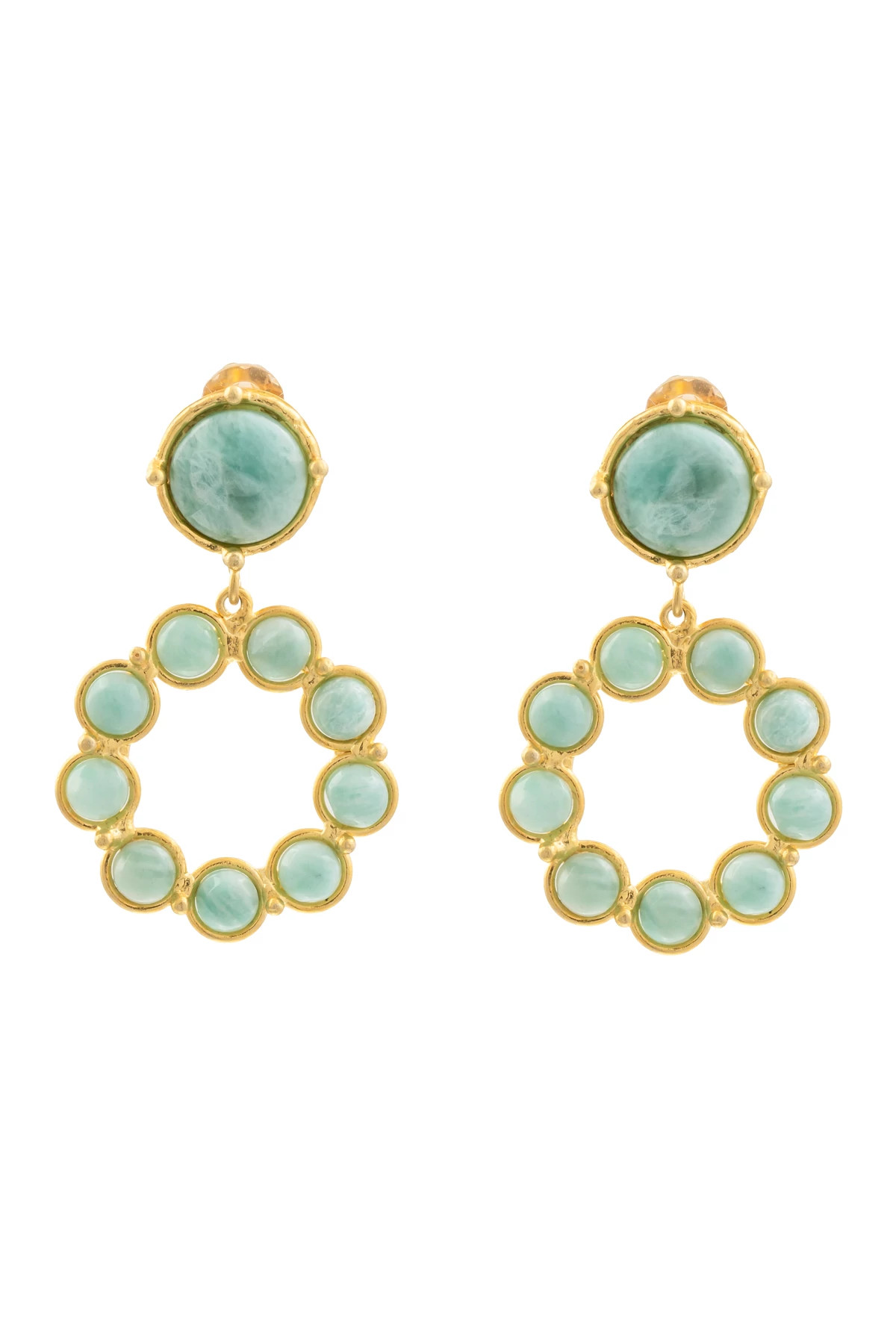 AMAZONITE Boucles D'Oreilles Flower Candies Earrings image number 1