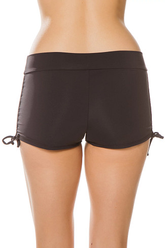 BLACK Adjustable Side Boyshort Bikini Bottom