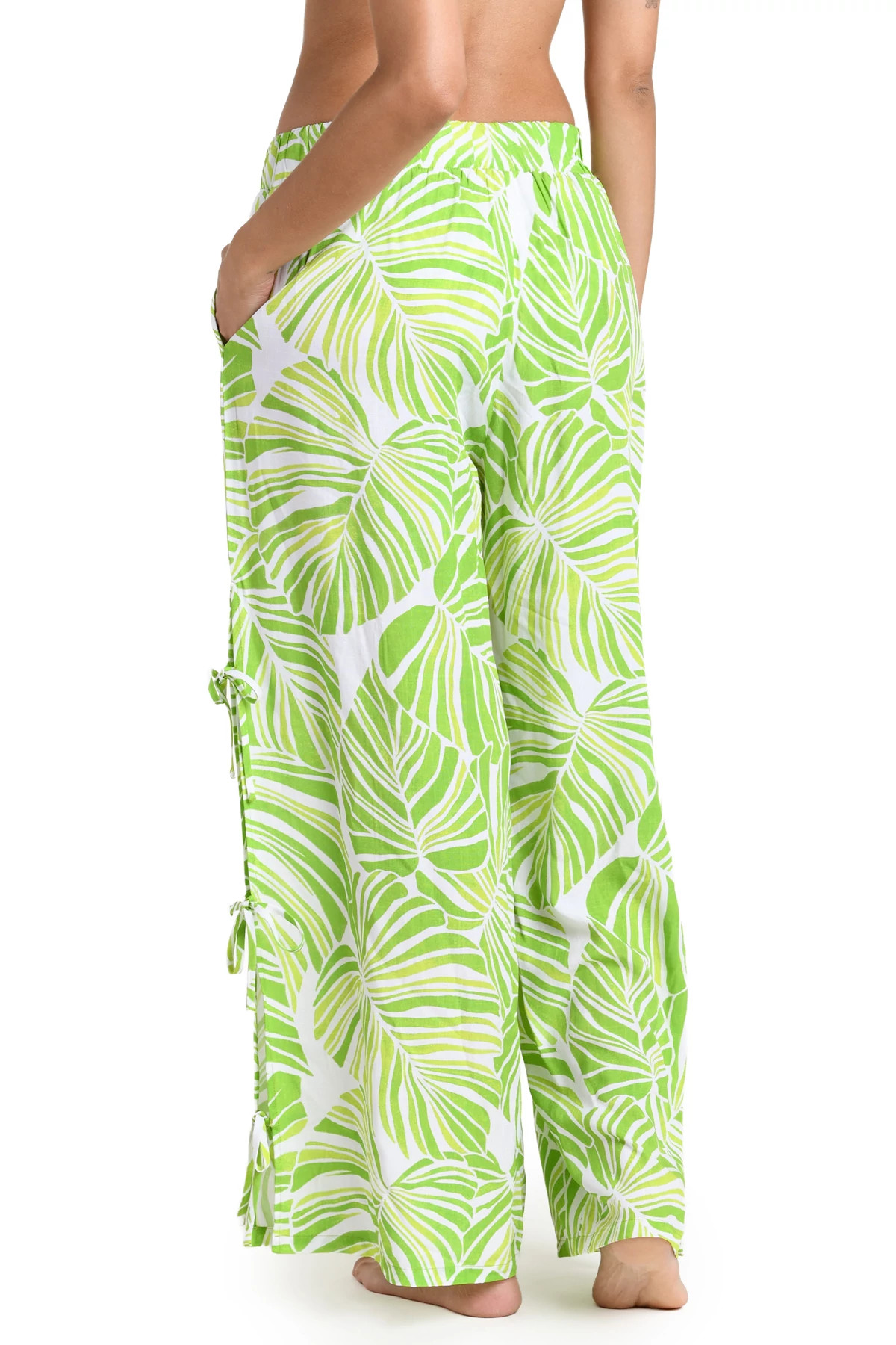 APPLE Serene Palm Wide Leg Beach Pants image number 2