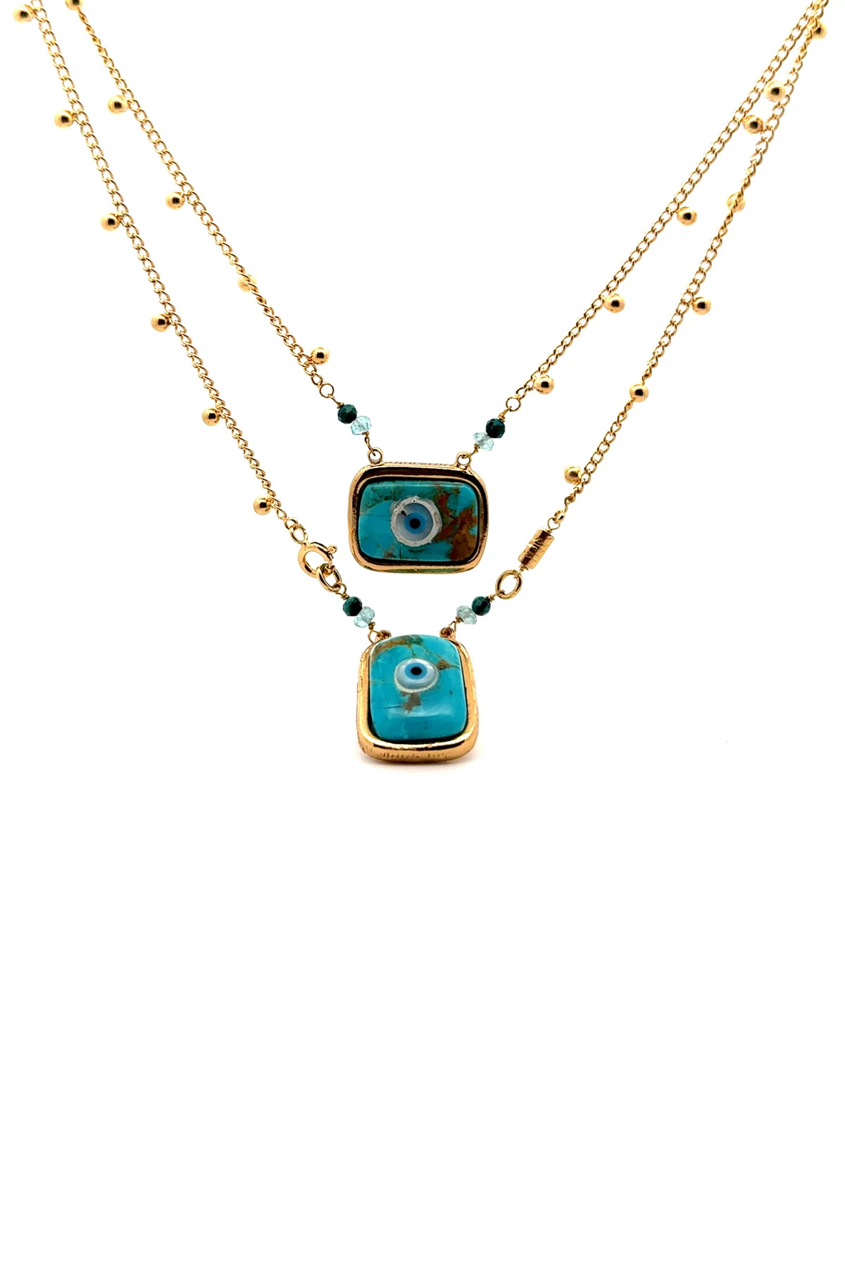 081 BLUE Totem Enamel Scapulaire Necklace image number 3