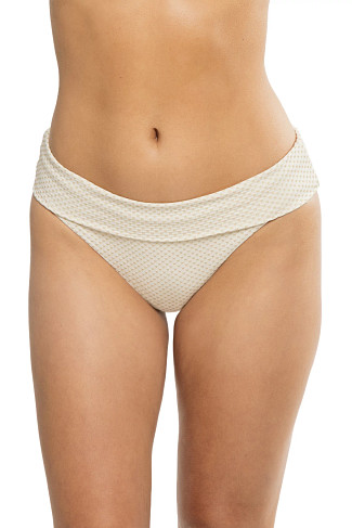 WHITE SAND Sydney Textured Hipster Bikini Bottom