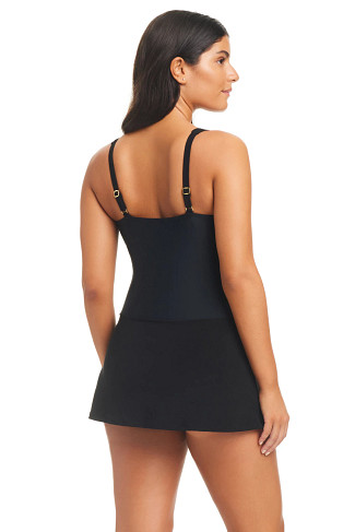BLACK Grommet Swimdress