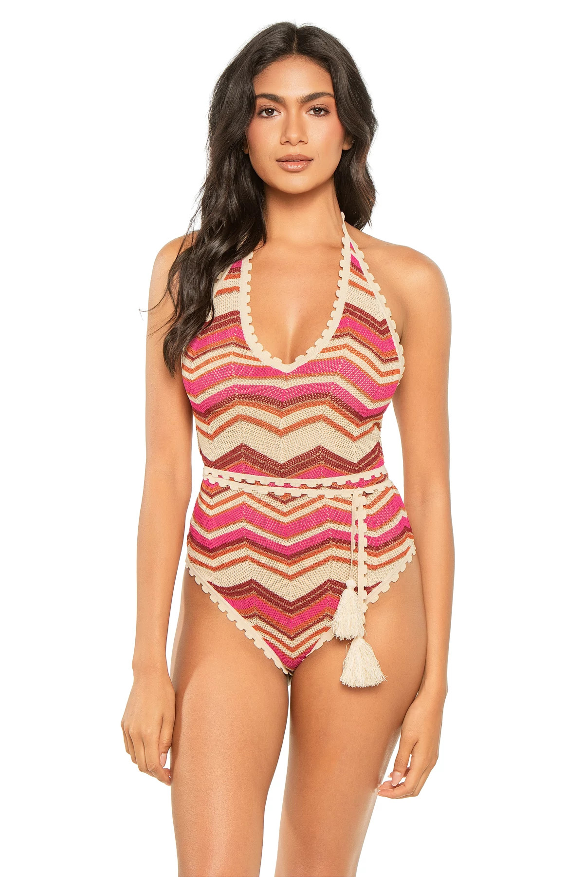 BERRY Lilou Crochet One Piece Swimsuit image number 1