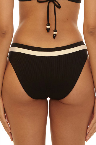BLACK/TAN Adela Hipster Bikini Bottom 