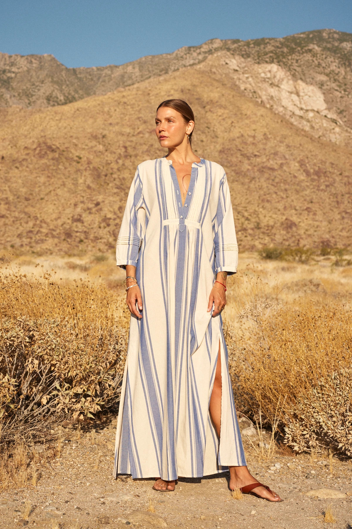 FRENCH STRIPE BLUE Sammie Maxi Dress image number 3