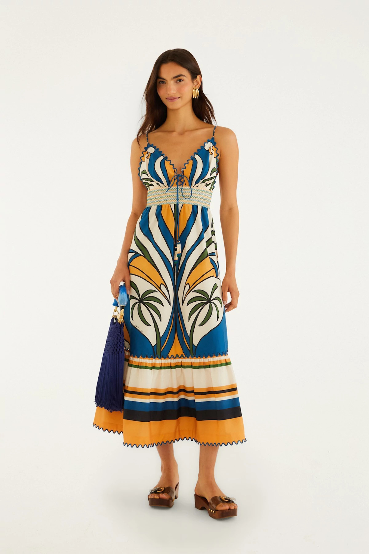 TROPICAL GRAPHIC Tropical Graphic Cotton Maxi Dress image number 3