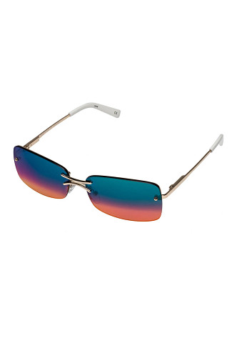 BRIGHT GOLD/SUNSET That's Hot Rimless Square Sunglasses