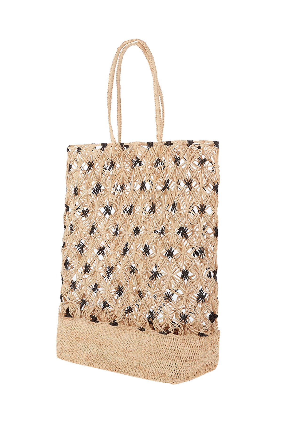 BLACK/NATURAL Monrovia Woven Tote image number 2