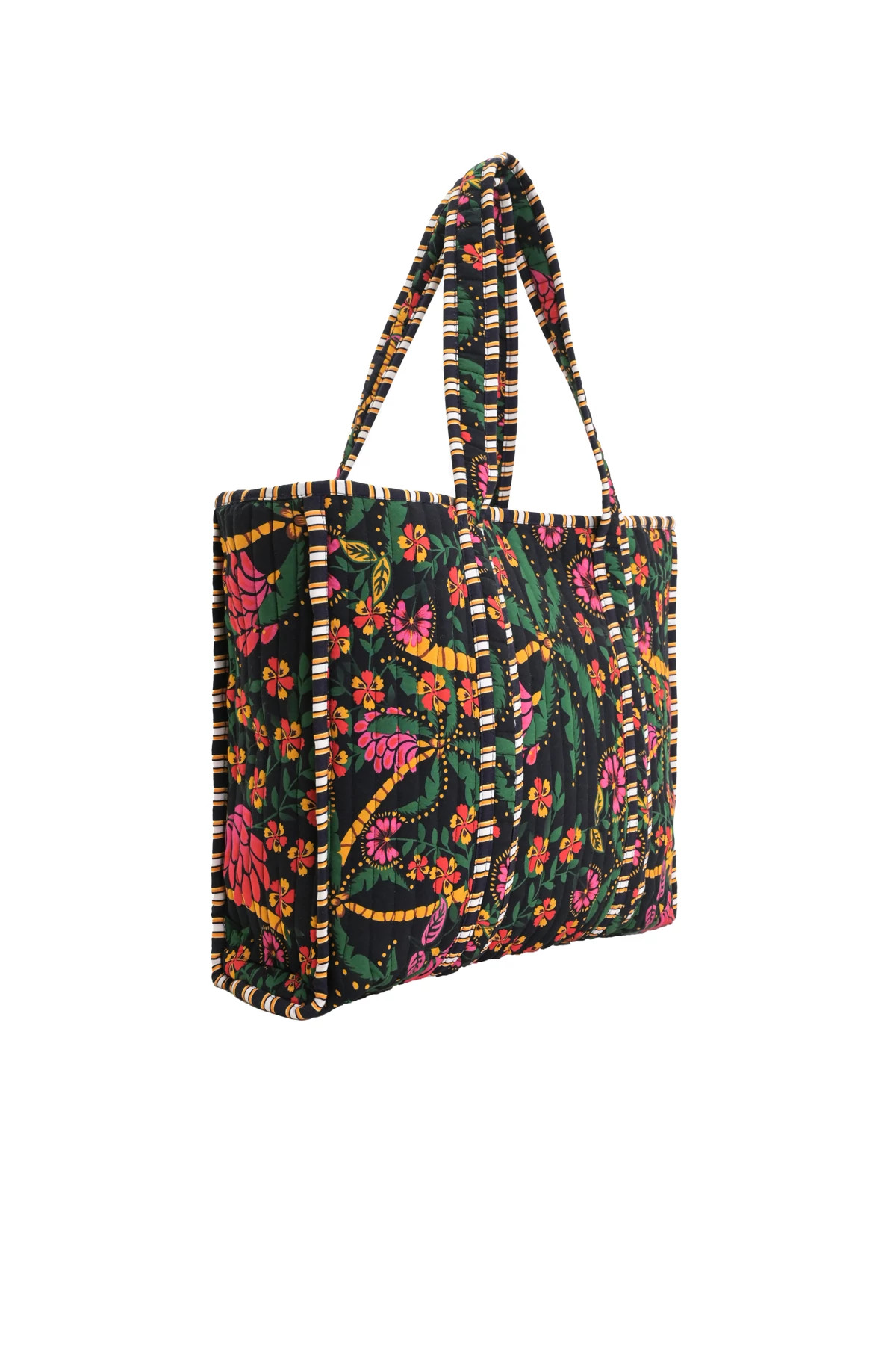 BLACK/MULTI Palm Tote Bag image number 3