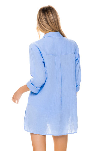 PERI BLUE Island Shirt Dress