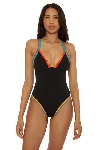 BLACK Avila Plunge One Piece Swimsuit