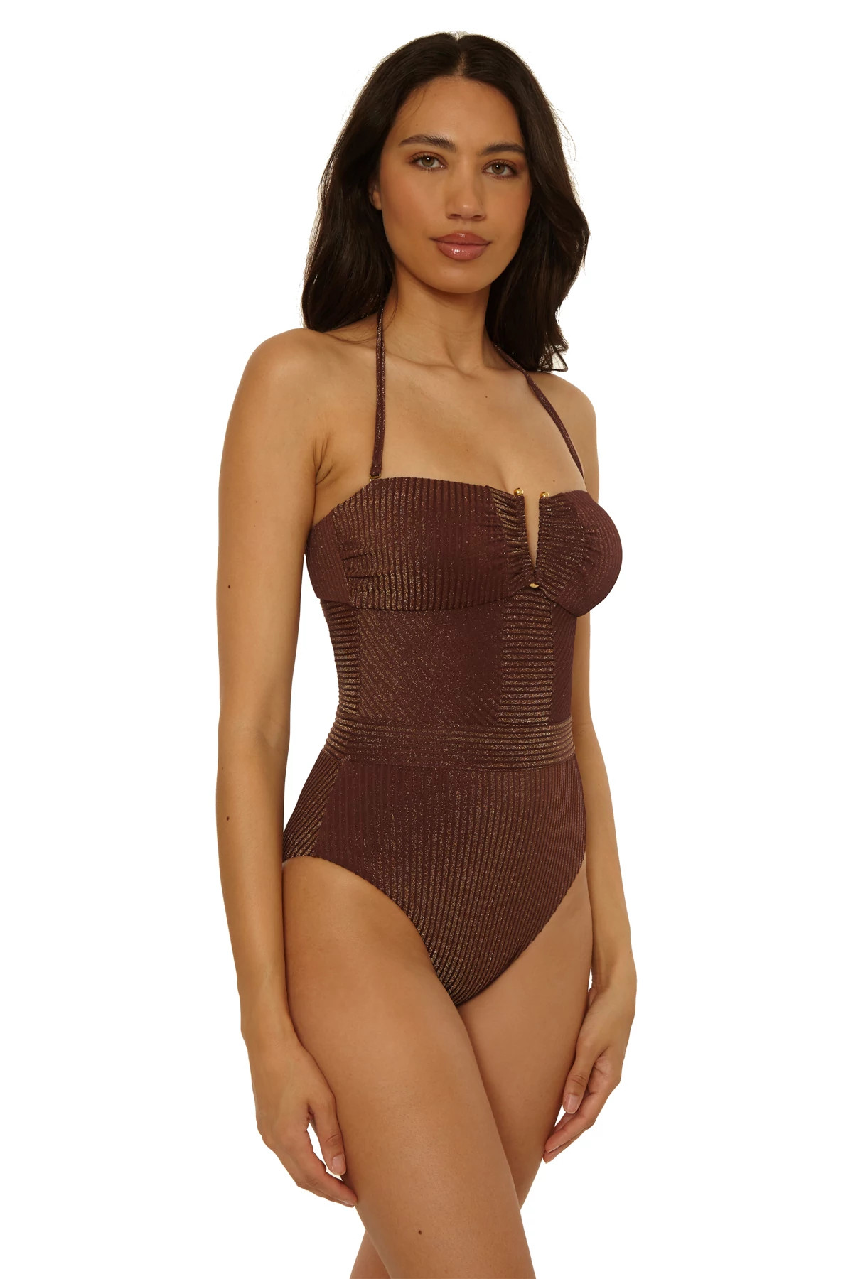 MOCHA Brinley Bandeau One Piece Swimsuit image number 3
