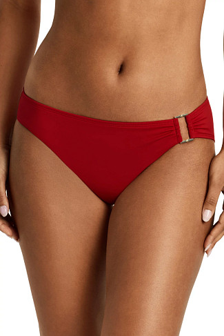 CRUISING RED Hipster Tab Side Bikini Bottom