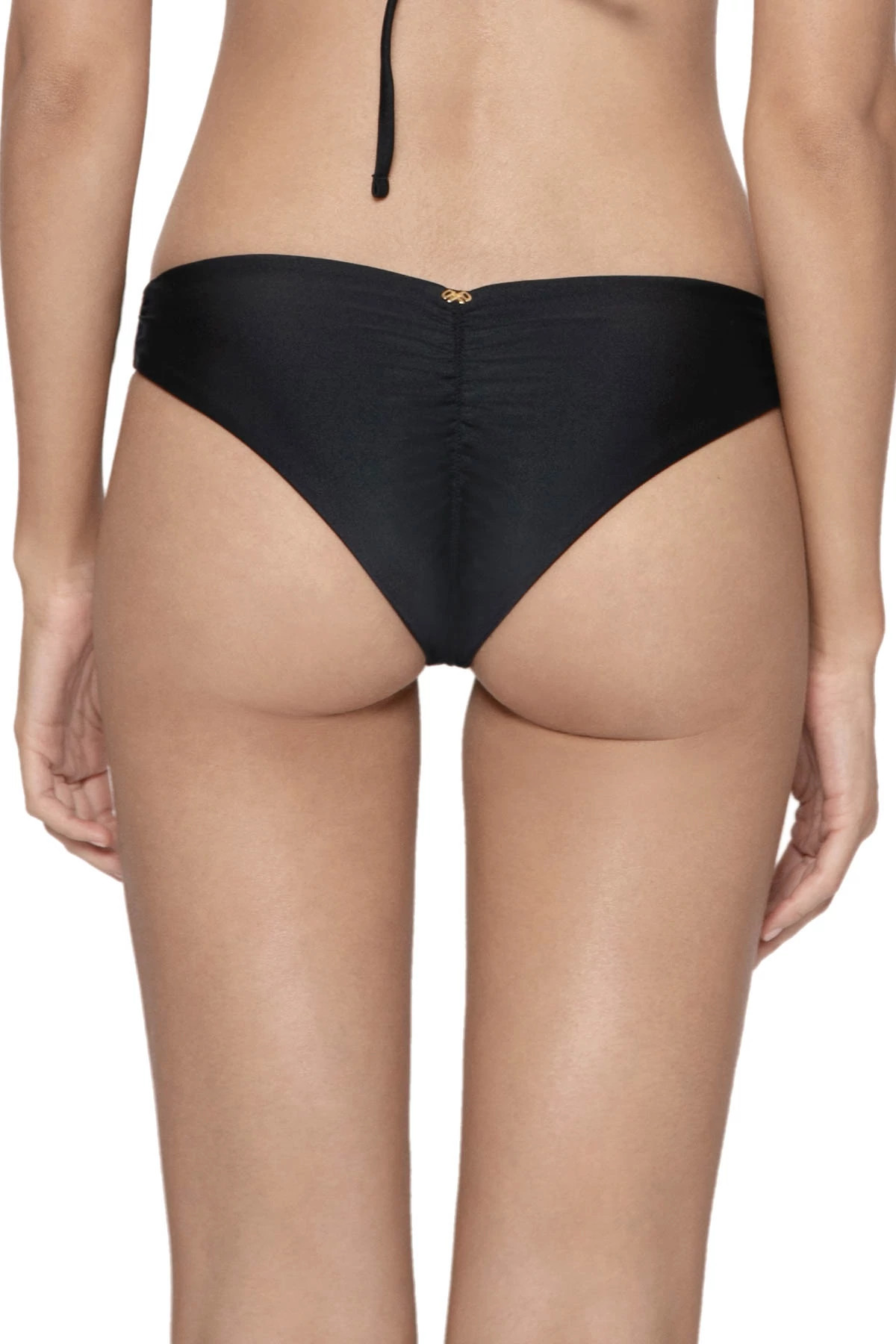 BLACK PIER Ruched Brazilian Bikini Bottom image number 2