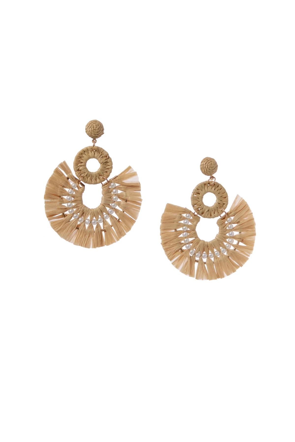 NATURAL Fringe Drop Earrings image number 1