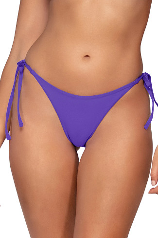 BLUE VIOLET Salty Tie Side Brazilian Bikini Bottom