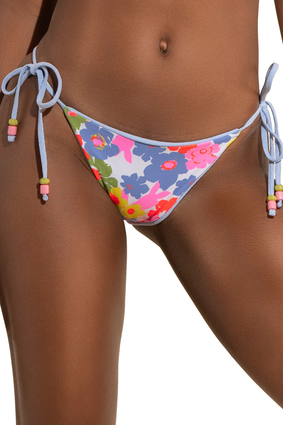 SERENITY LAVENDER Sunny Reversible Tie Side Brazilian Bikini Bottom image number 2
