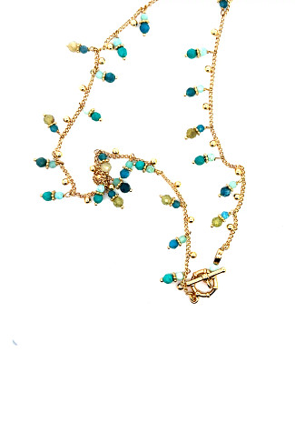 080 BLUE Collier Tangerine Necklace