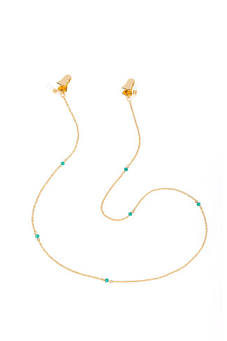 TURQUOISE/GOLD The Diana Mask Chain