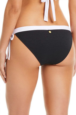 BLACK Hipster Tie Side Bikini Bottom