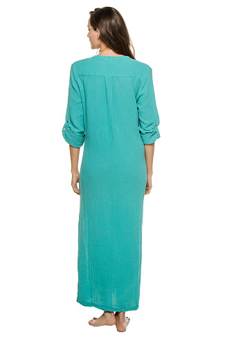 TURQUOISE Long Tracey Maxi Dress