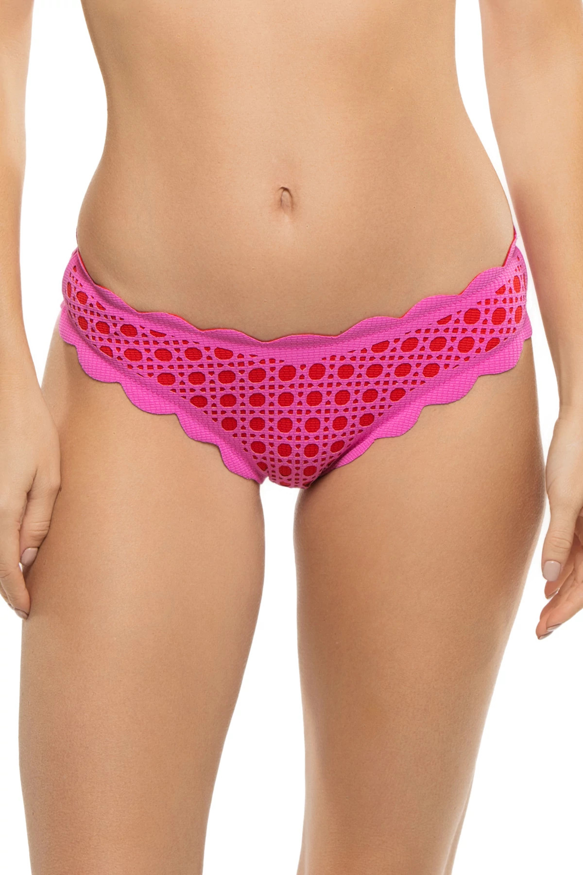 ORCHID CANE Scallop Hipster Bikini Bottom image number 1