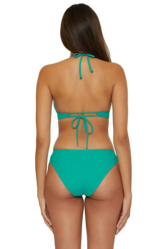 PEACOCK Mira Banded Halter Bikini Top