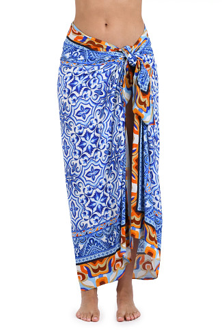 BLUE Pareo Wrap Cover Up