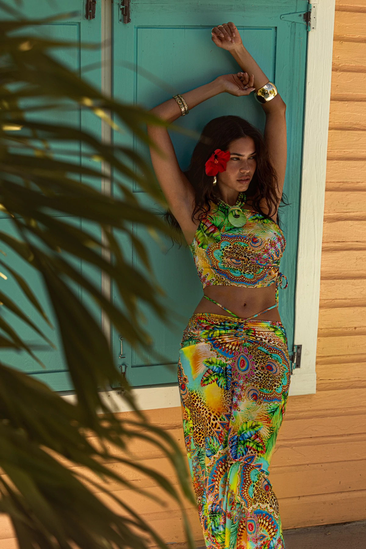 MULTI Sun Stones Maxi Skirt image number 3
