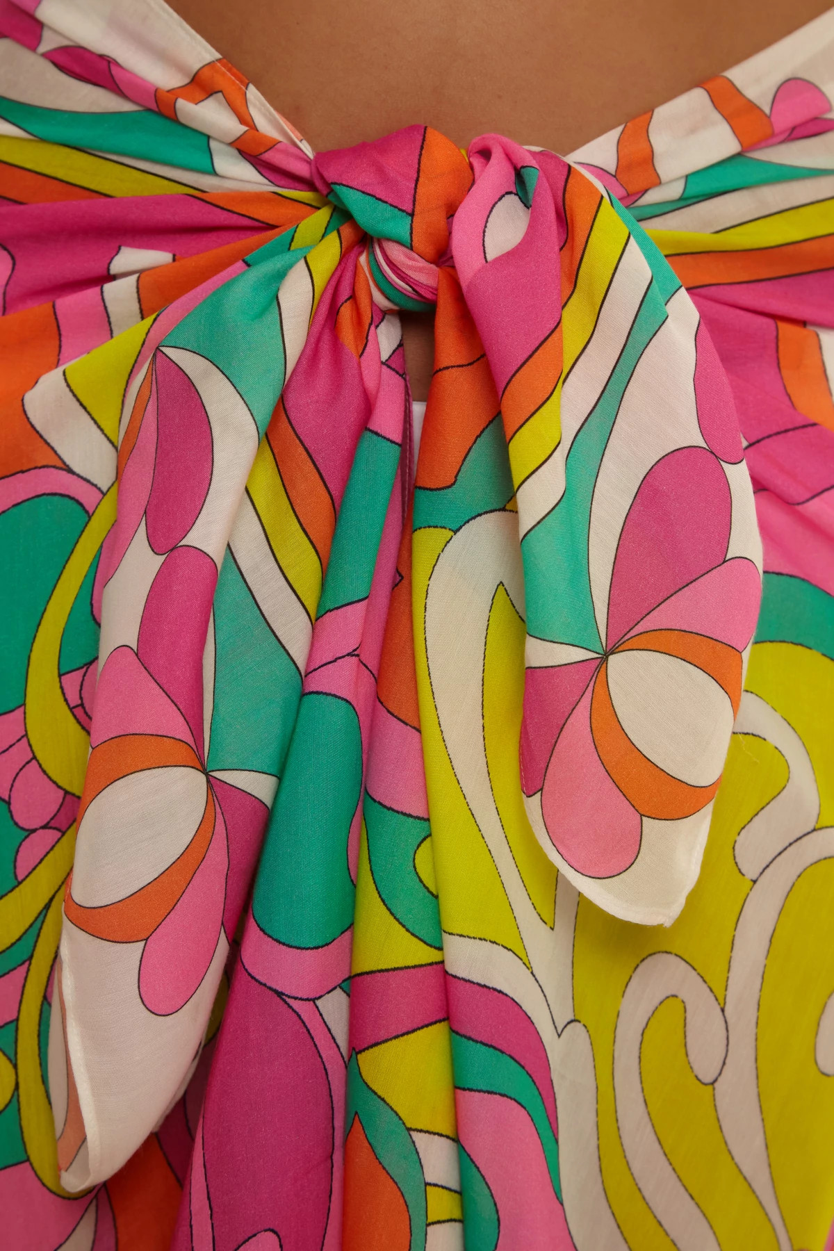 MULTI Elara Floral Print Sheer Pareo image number 5